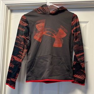 Medium, Under Armour hoodie.